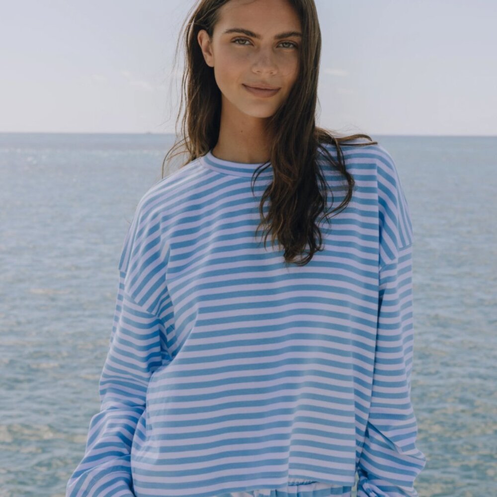 Daily Drills Striped Cotton Long Sleeve Tee and Pants set